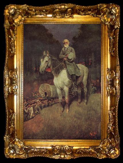 framed  Howard Pyle General lee on his Famous appointment, ta009-2